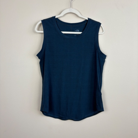 North Face High Neck Tank Top in Marine Navy - Size Medium - Picture 2 of 4